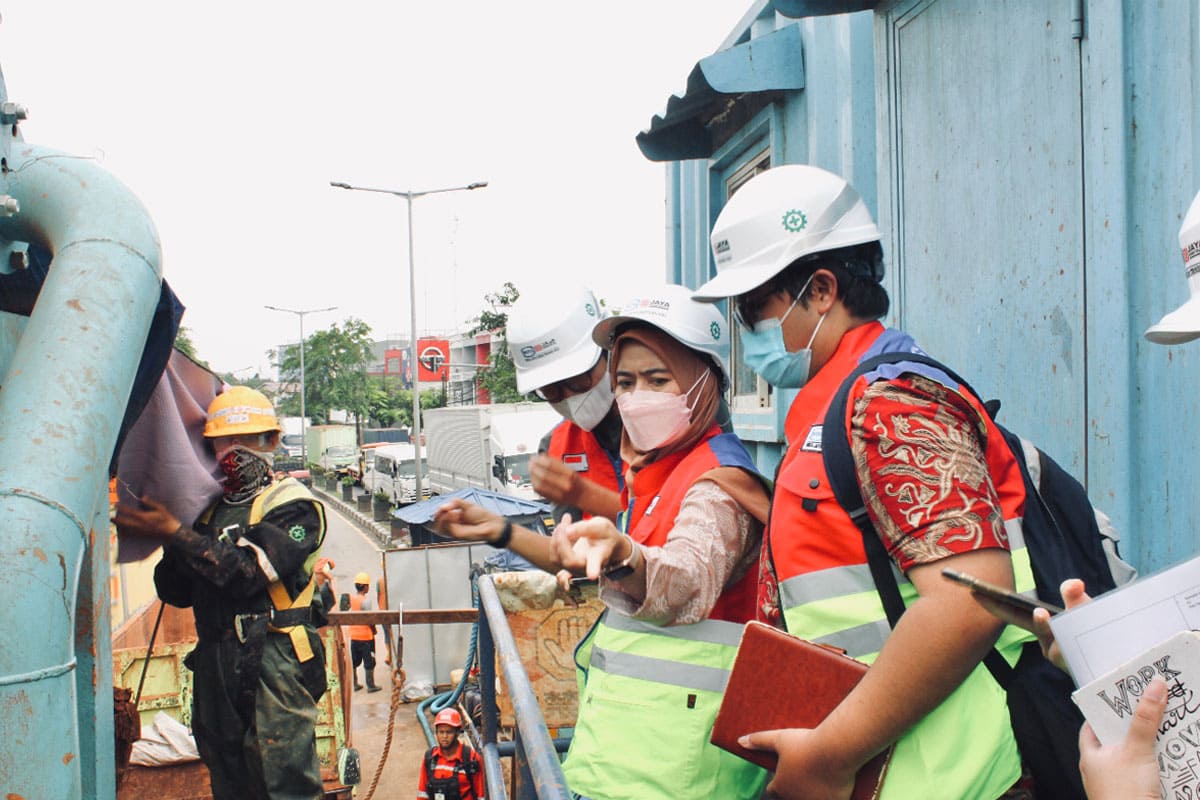 Site Visit Direktorat Air Minum Ditjen Cipta Karya PUPR dan Para Delegasi, Ke Pit 2, Trase Sentra Timur – Proyek SPAM Regional Jatiluhur I