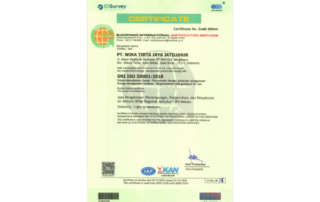 Sistem Penyediaan Air Minum (SPAM) Regional Jatiluhur I, resmi memperoleh Sertifikasi Sistem Manajemen Energi ISO 50001.